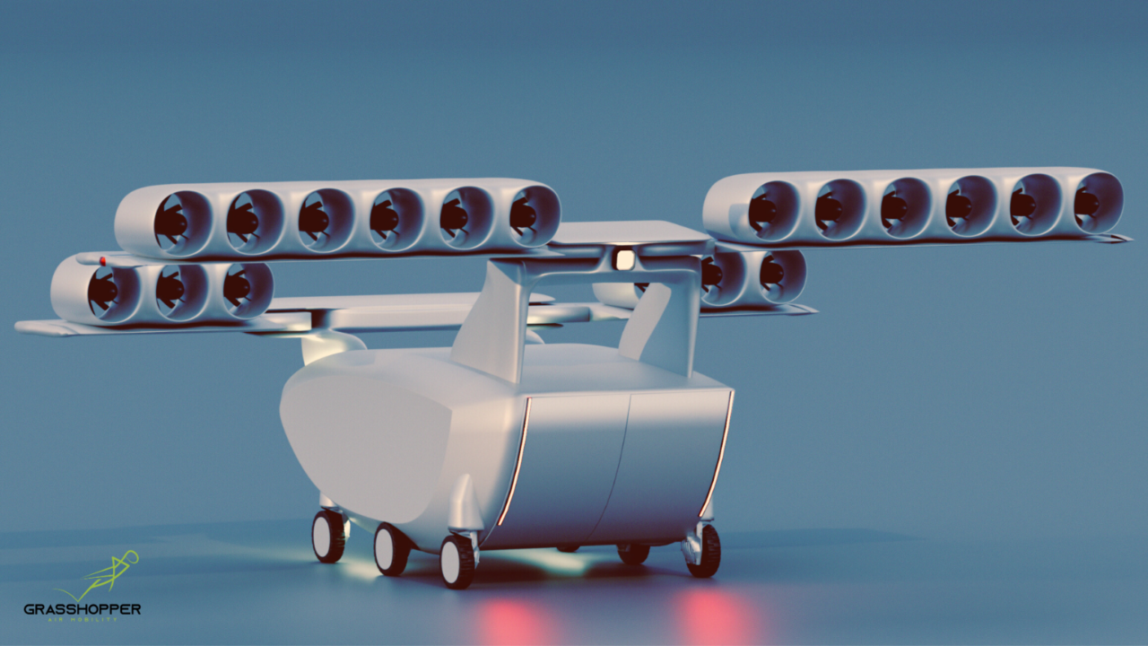 西班牙公司Grasshopper Air Mobility 的智能无人机e350 evtol，解决最后一公里交付问题